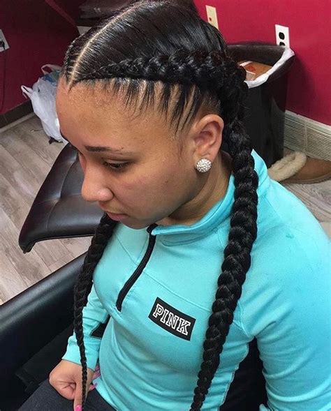 side 2 feed in braids|two french braids black girl.